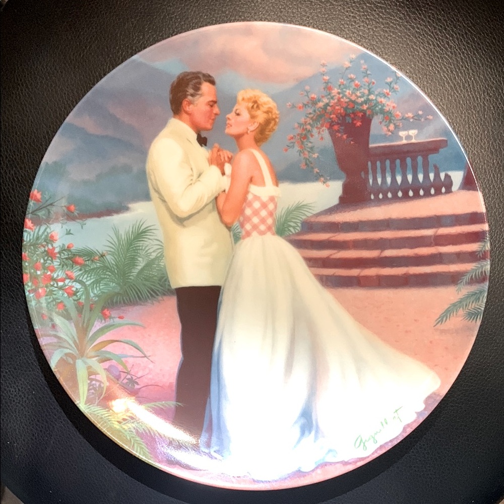 Vintage 1987 collection Plate with Romantic Scene “Some Enchanted Evening “